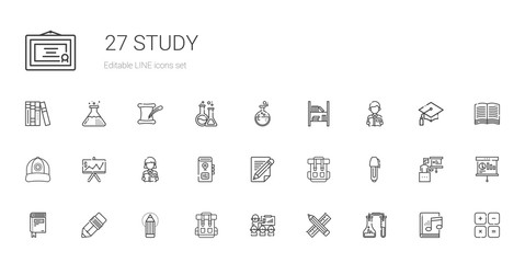 study icons set