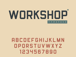 Fototapeta premium Vector latin uppercase alphabet letters and numbers