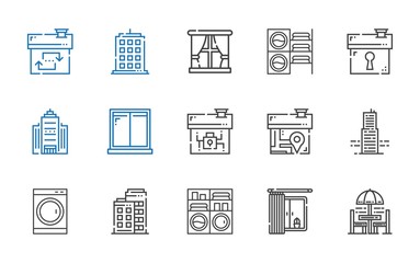residential icons set