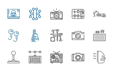 electronics icons set