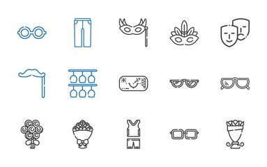glasses icons set