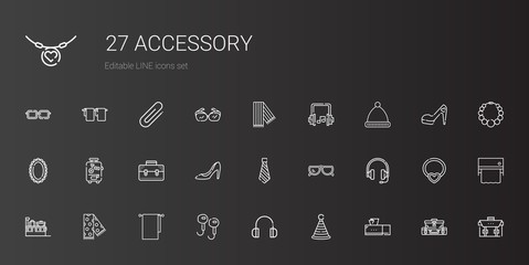 accessory icons set