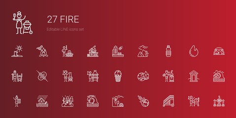 fire icons set