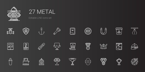 metal icons set