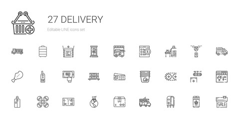 delivery icons set