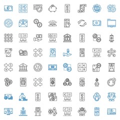 exchange icons set
