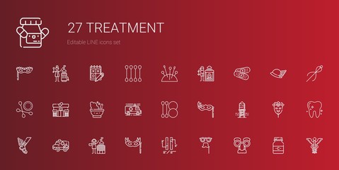 treatment icons set