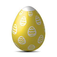 Golden Easter Egg with a pattern. Vector illustration