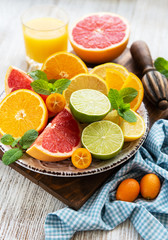 Fresh citrus fruits