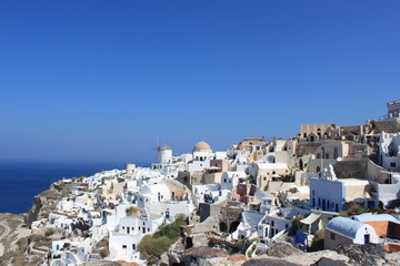 view of santorini island greece
