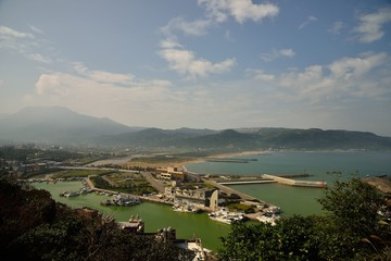 Fototapeta premium Mysterious Coast of Jinshan, New Taipei City, Taiwan.
