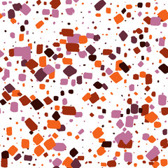 Terrazzo coral pattern. Mosaic artistic decoration illustration