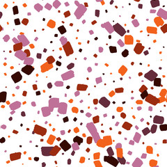 Terrazzo coral pattern. Mosaic artistic decoration illustration