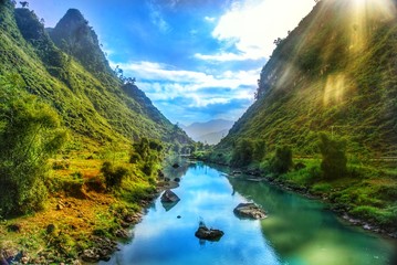 Asia Vietnam mountains Ma Pi Leng pass river 