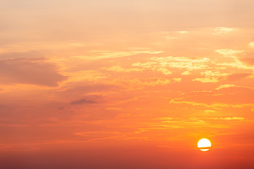 Fototapeta premium colorful dramatic sky with cloud at sunset