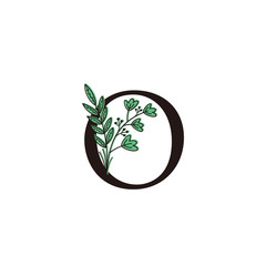 Green Florist O Letter Logo