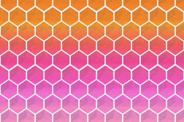 Abstract 3D geometrical background of cubes creating honeycomb cell