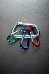 Carabiners close up
