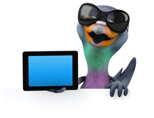 Fun pigeon - 3D Illustration