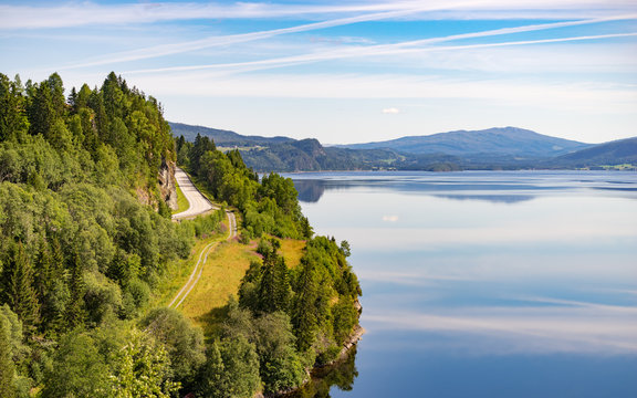 Snasa lake in Norway, scenic nature