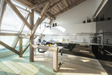 Obraz premium My place under the roof 04 (concept)