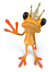 Fun frog - 3D Illustration