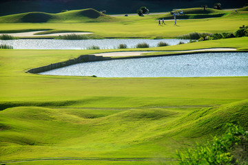 beautiful golf place with nice green color, taiwan