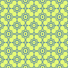 Seamless Pattern With Abstract Geometric Style. Repeating Sample Figure And Line. Vector illustration. Blue, light green color