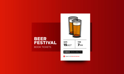 Beer Festival Ticket booking App Interface Design