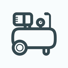 Air receiver icon, vertical air receiver tank