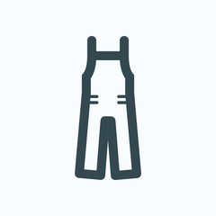 Overalls, work clothes icon, work wear vector icon