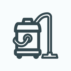 Washing vacuum cleaner icon. Commercial vacuum cleaner vector icon