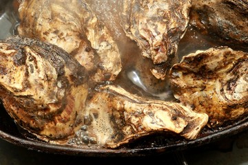 牡蠣の鉄板焼き