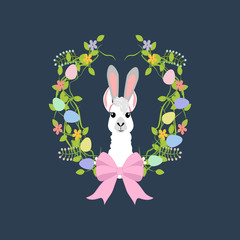 Easter llama illustration