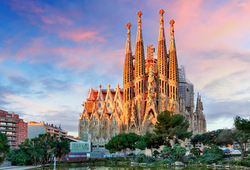 Sagrada Familia basilica in Barcelona - Spain.
