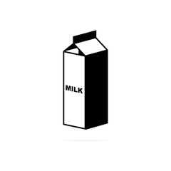 milk box Icon. Vector concept illustration for design.
