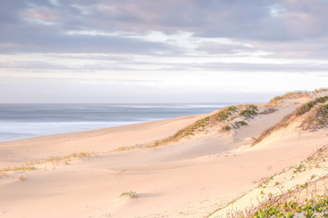 Stunning view of the sunset by the beach