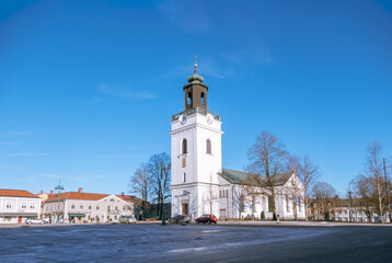 Eksjo church in the large square in Eksjo
