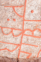 Eksjo church Runes tone in close up