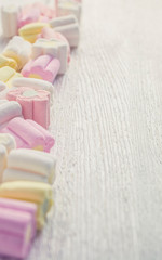 Multicolored Marshmallow, Birthday Card, copy space