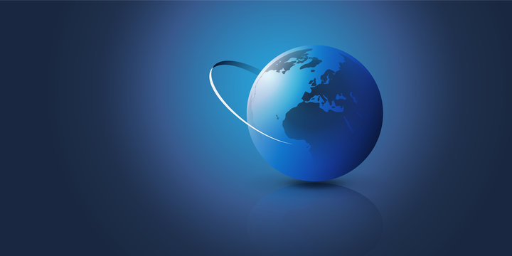      Earth Globe Design - Global Business, Technology, Globalisation Concept, Vector Design Template 