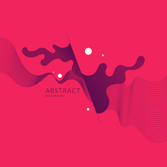 Trendy abstract background. Composition of amorphous forms and lines.