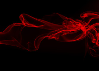 fire of red smoke abstract on black background, darkness concept