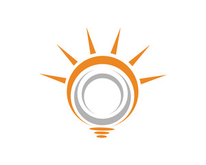 Sun Lamp Idea Logo