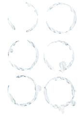 mug imprint, stains from mugs isolated