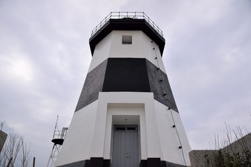 Fugui Point Lighthouse in Jinshan, New Taipei City, Taiwan