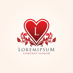 Luxury Heart L Letter Logo
