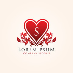 Luxury Heart S Letter Logo