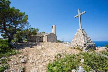 Fototapeta na wymiar St Ivan church, Losinj island, Croatia.