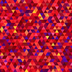 Abstract seamless mosaic background. Triangle geometric background. Vector illustration. Red, purple colors.